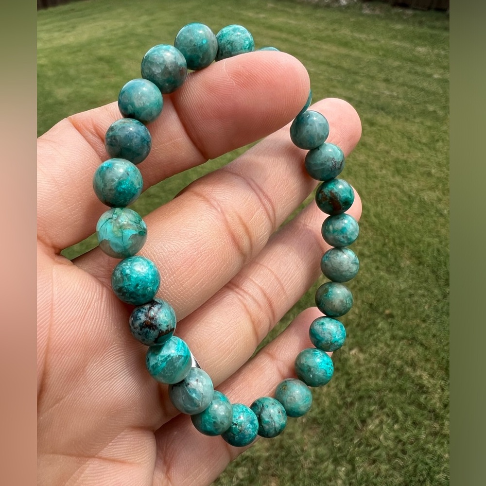 🌊 Gorgeous Chrysocolla Stretchable bracelet 7mm